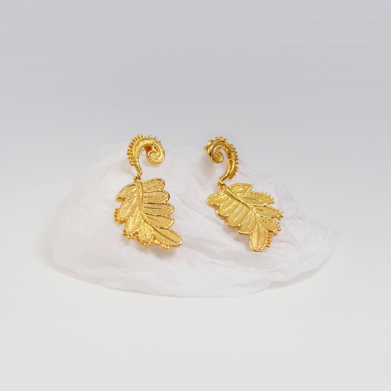 Earrings Guipure Feuille