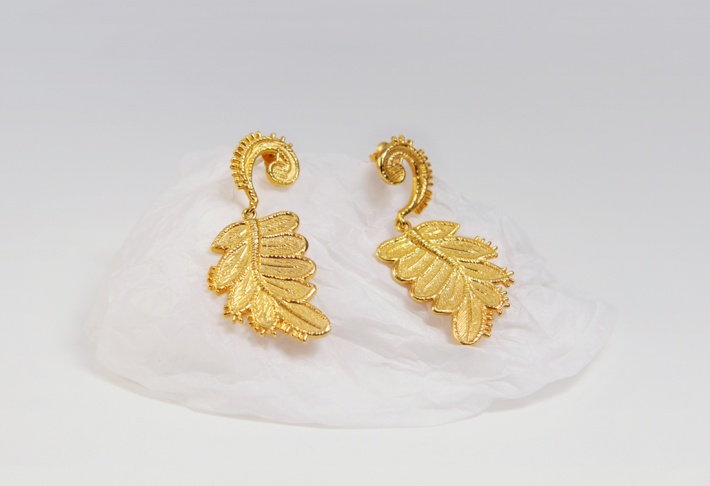 Earrings Guipure Feuille